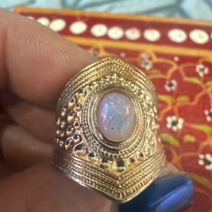 Gold & Opal Ring-Size 6